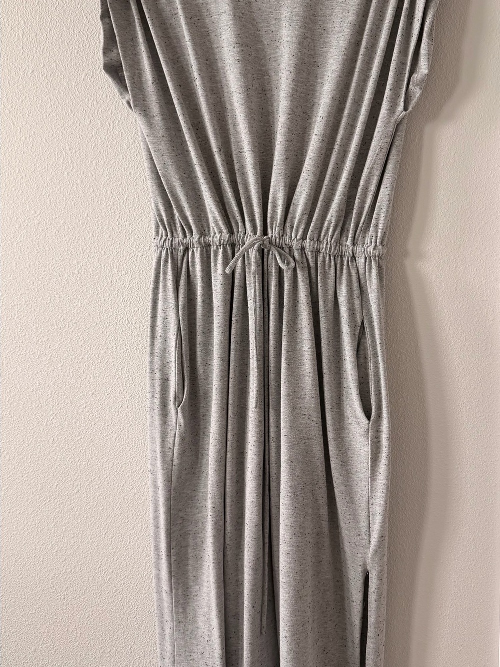 Maurices Heather Gray Midi Dress with Drawstring Waist